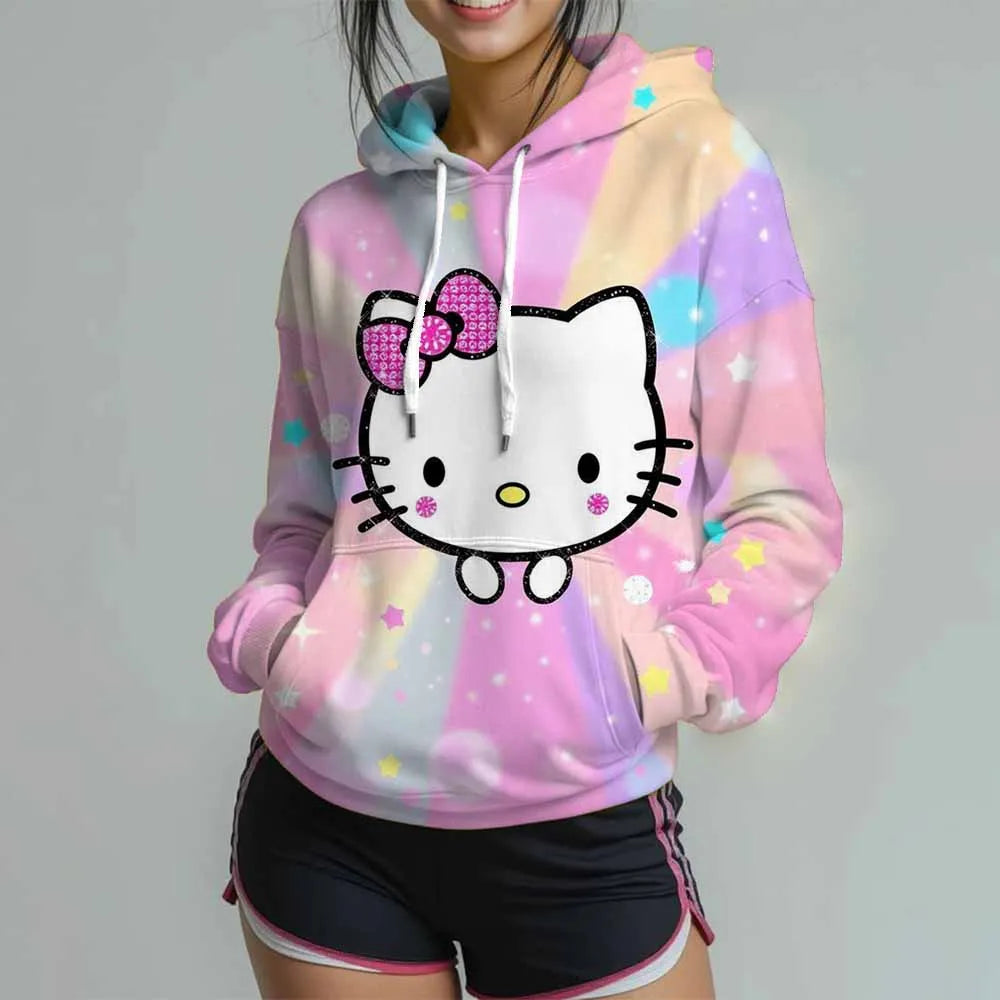 Sweat à Capuche Hello Kitty pour Femmes