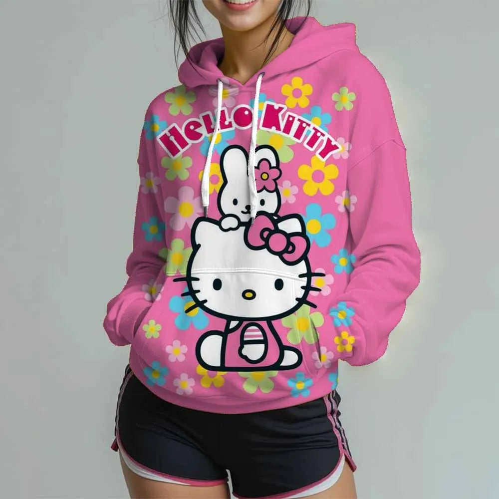 Sweat à Capuche Hello Kitty pour Femmes