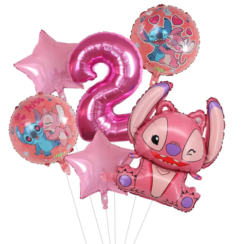 Ballons d'anniverssaire Disney Lilo & Stitch 6pcs
