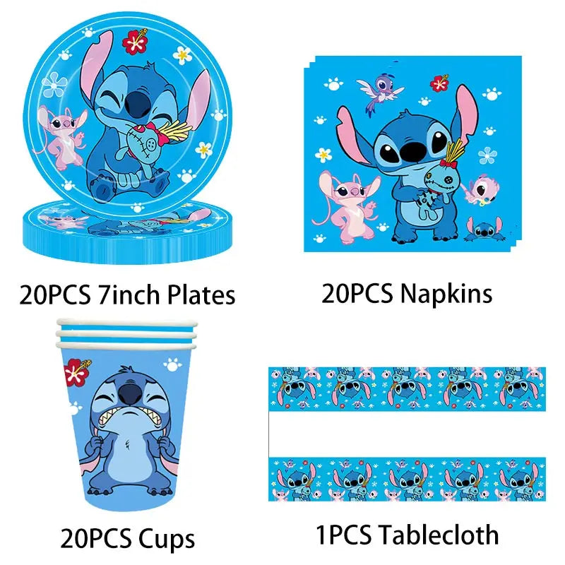 Décorations et Tableware d'Aniverssaire - Lilo & Stitch
