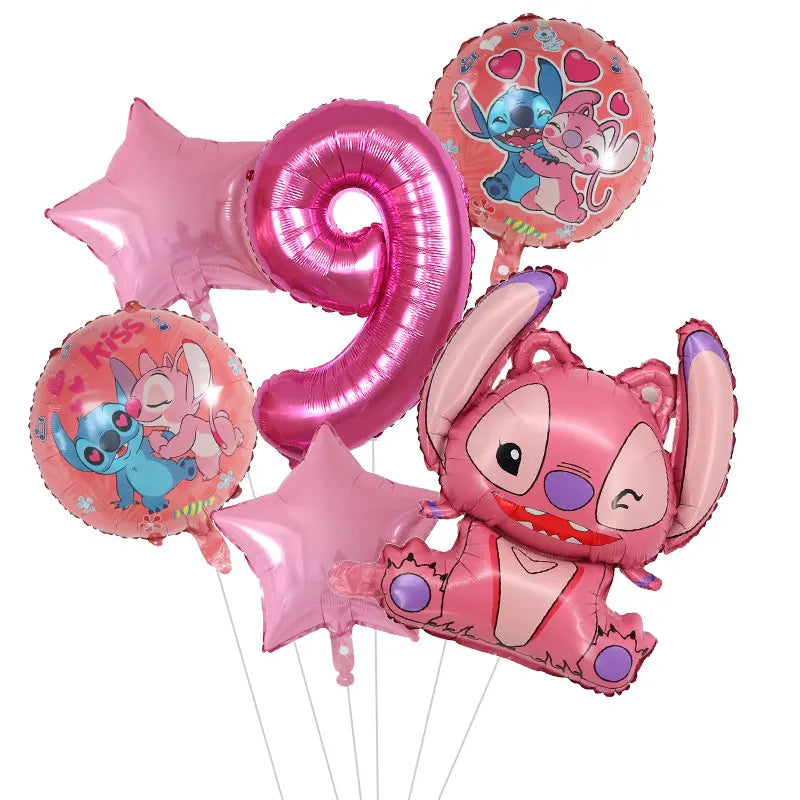 Ballons d'anniverssaire Disney Lilo & Stitch 6pcs
