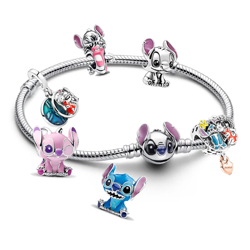 Bijoux Disney Stitch – Collier & Boucles d’Oreilles Argent