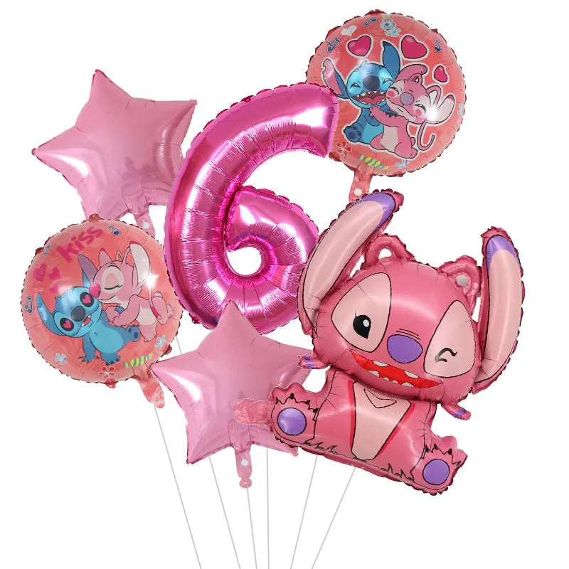 Ballons d'anniverssaire Disney Lilo & Stitch 6pcs