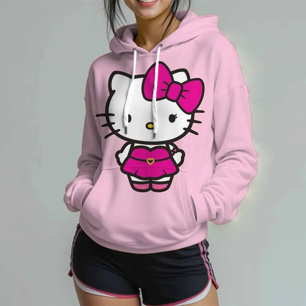 Sweat à Capuche Hello Kitty pour Femmes