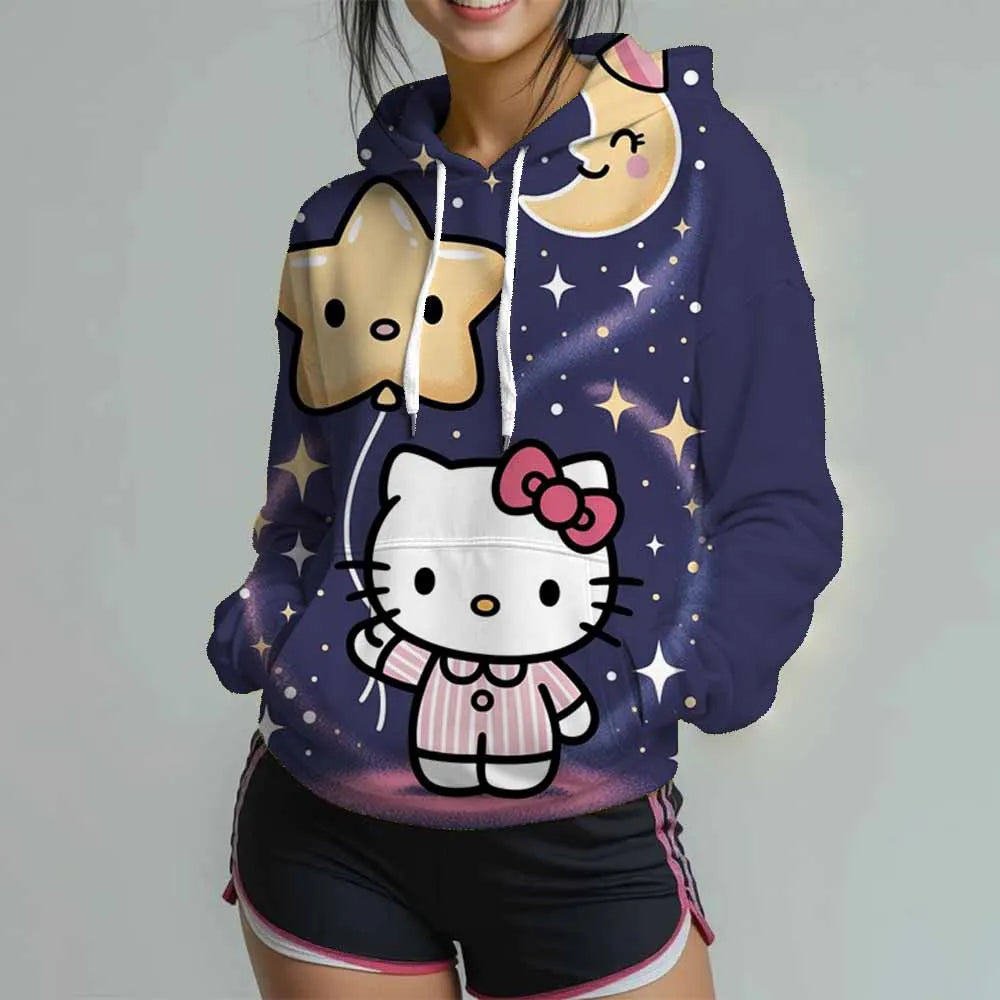 Sweat à Capuche Hello Kitty pour Femmes