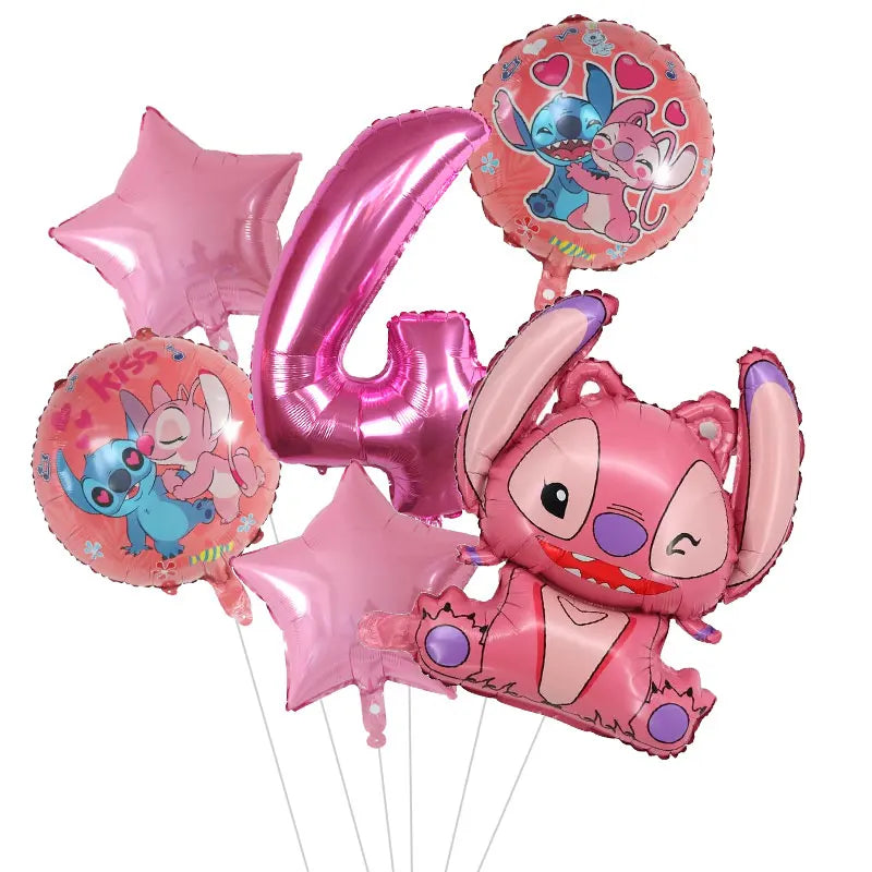 Ballons d'anniverssaire Disney Lilo & Stitch 6pcs