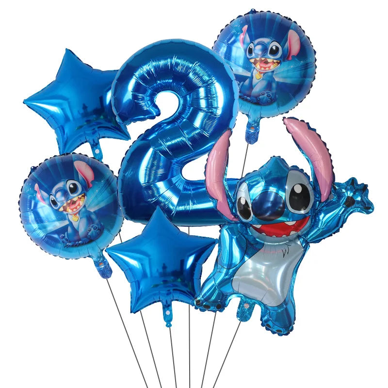 Ballons d'anniverssaire Disney Lilo & Stitch 6pcs