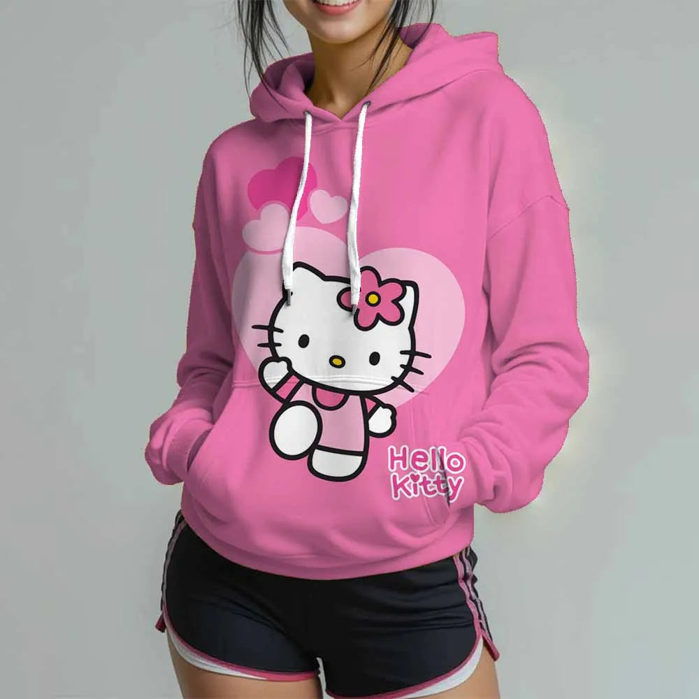 Sweat à Capuche Hello Kitty pour Femmes