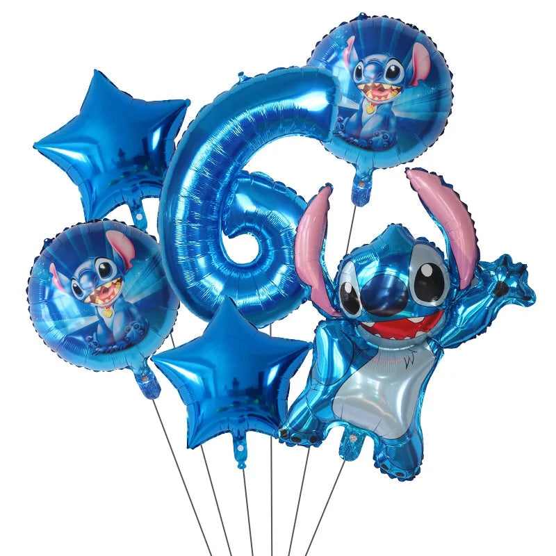 Ballons d'anniverssaire Disney Lilo & Stitch 6pcs