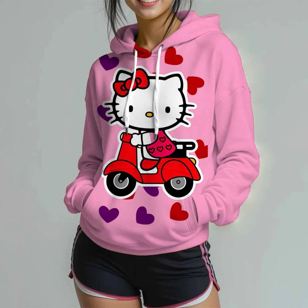 Sweat à Capuche Hello Kitty pour Femmes