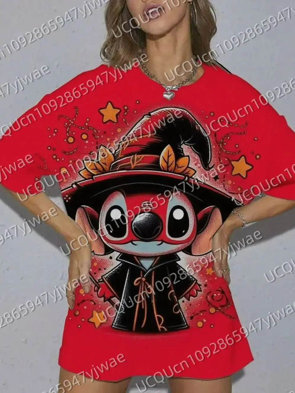 T-shirt Stitch Halloween Femme