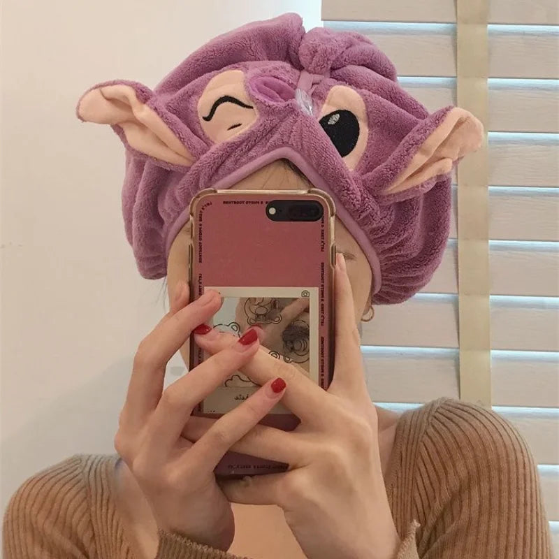 Serviette Séchage Cheveux Disney Stitch – Coral Velvet