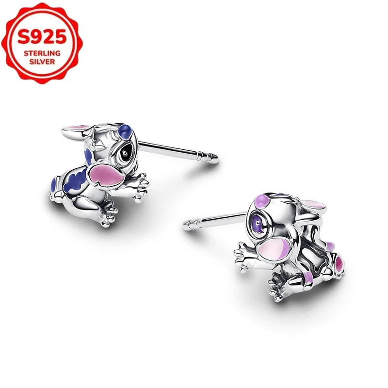 Bijoux Disney Stitch – Collier & Boucles d’Oreilles Argent