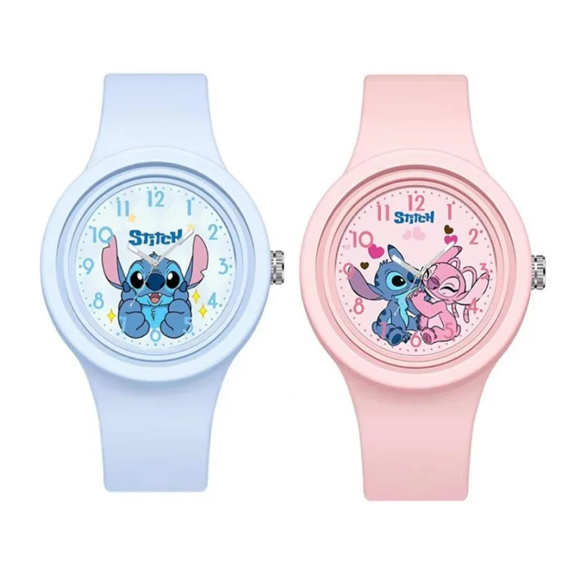 Disney Anime Stitch Watch Kawaii Lilo & Stitch Children Watches Sports Silicone Watch Cartoon Stitch Watch Kids Toy Gifts