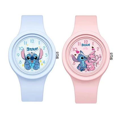 Disney Anime Stitch Watch Kawaii Lilo & Stitch Children Watches Sports Silicone Watch Cartoon Stitch Watch Kids Toy Gifts