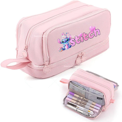 STITCH Large Capacity Stationery Case Durable Oxford Cloth Pencil