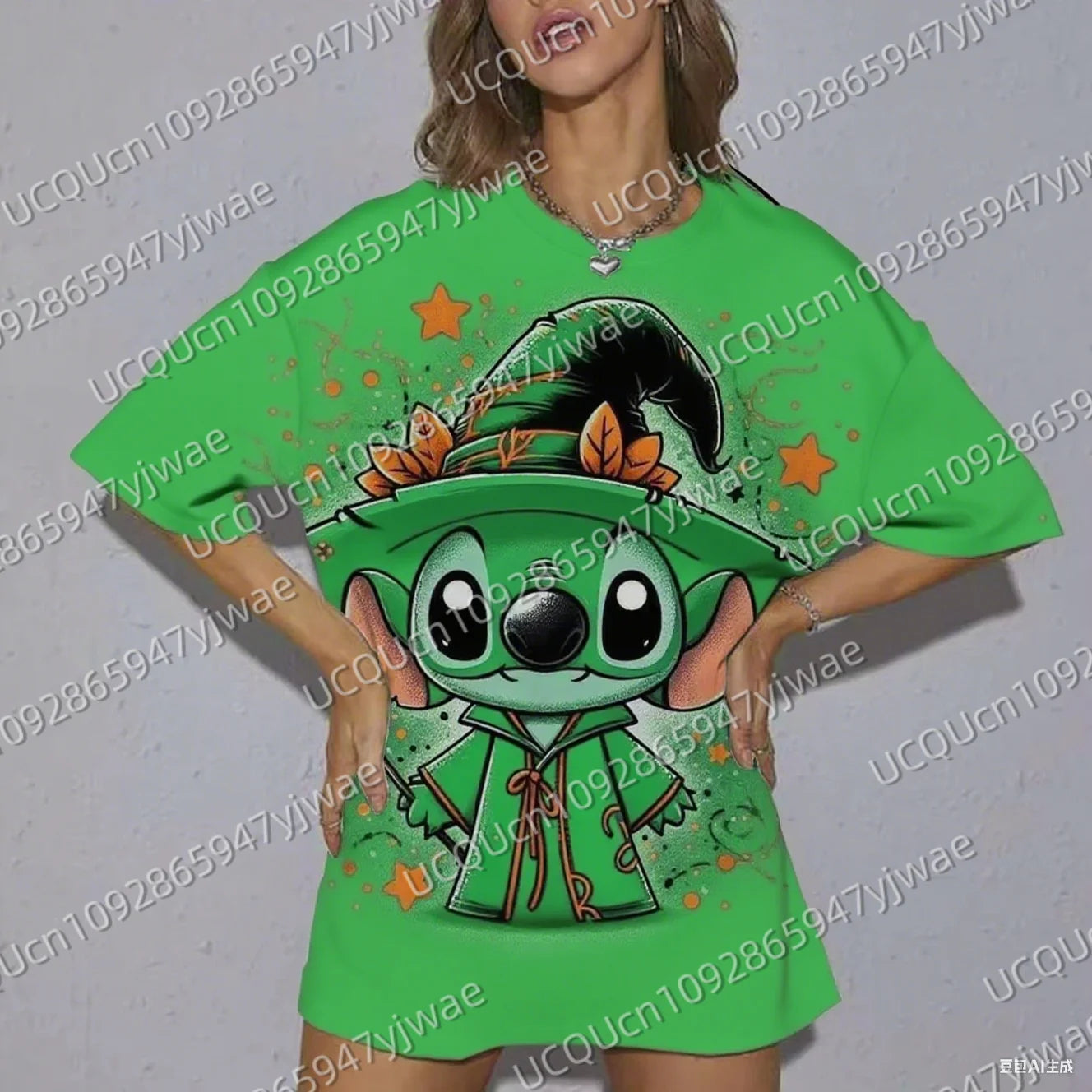T-shirt Stitch Halloween Femme