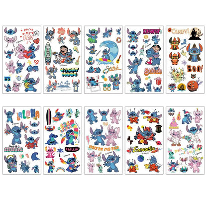 10 Tatouages Temporaires Stitch