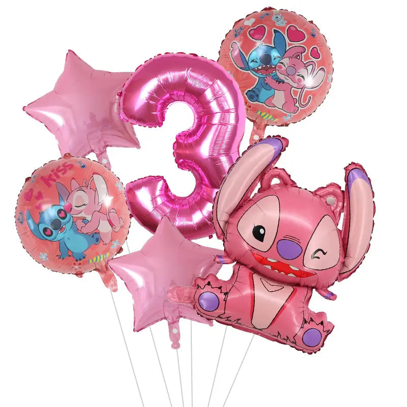 Ballons d'anniverssaire Disney Lilo & Stitch 6pcs