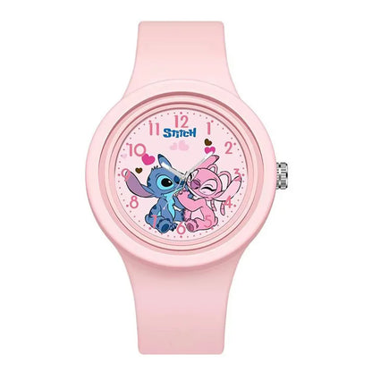 Disney Anime Stitch Watch Kawaii Lilo & Stitch Children Watches Sports Silicone Watch Cartoon Stitch Watch Kids Toy Gifts
