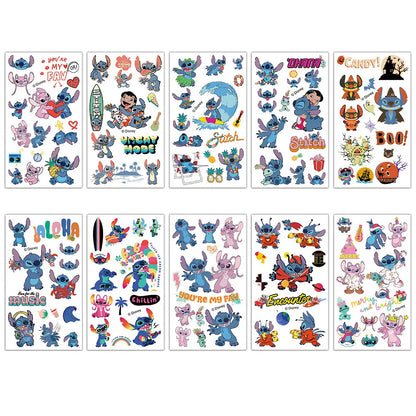 10 Tatouages Temporaires Stitch