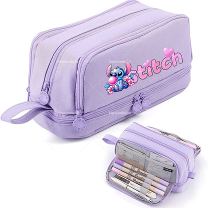 STITCH Large Capacity Stationery Case Durable Oxford Cloth Pencil