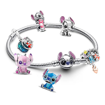 Bijoux Disney Stitch – Collier & Boucles d’Oreilles Argent