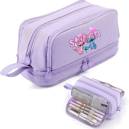 STITCH Large Capacity Stationery Case Durable Oxford Cloth Pencil