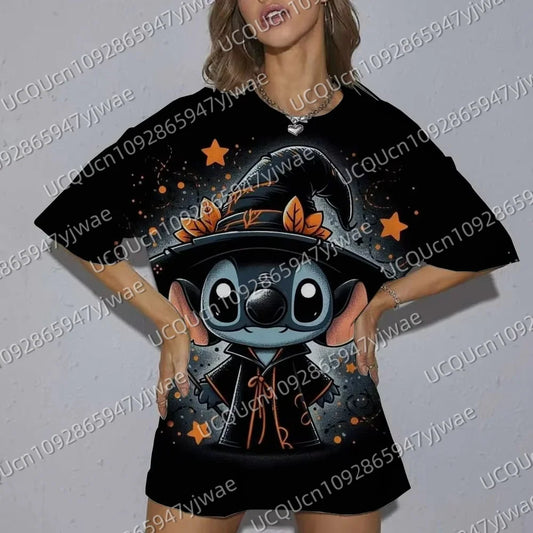 T-shirt Stitch Halloween Femme