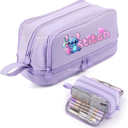 STITCH Large Capacity Stationery Case Durable Oxford Cloth Pencil