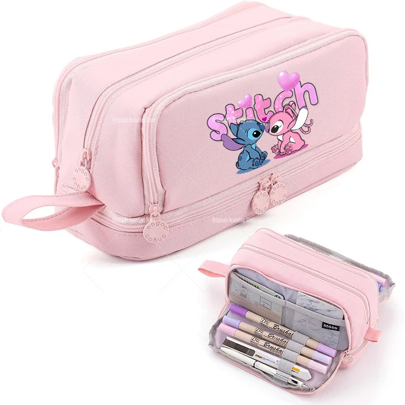 STITCH Large Capacity Stationery Case Durable Oxford Cloth Pencil