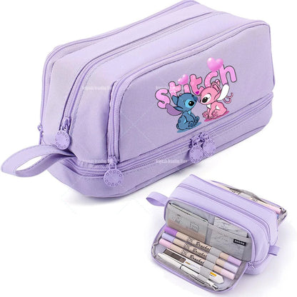 STITCH Large Capacity Stationery Case Durable Oxford Cloth Pencil