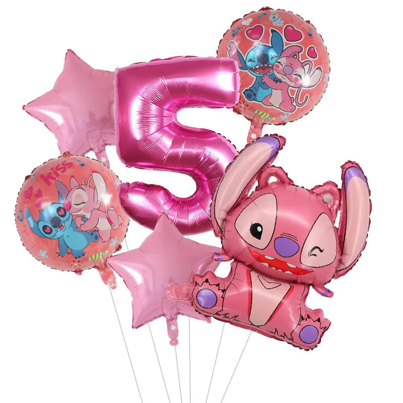Ballons d'anniverssaire Disney Lilo & Stitch 6pcs