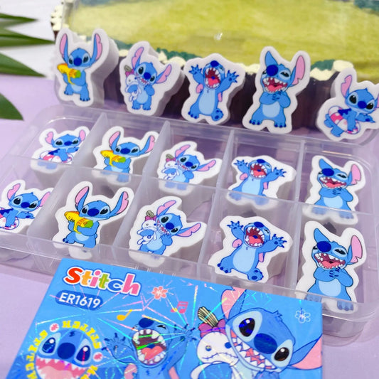 Lot de 10 Gommes Disney Stitch