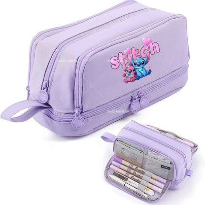 STITCH Large Capacity Stationery Case Durable Oxford Cloth Pencil