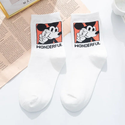 1 Pair Disney Women Socks Female Korean