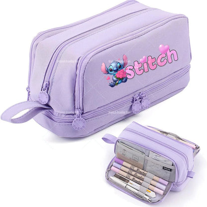 STITCH Large Capacity Stationery Case Durable Oxford Cloth Pencil