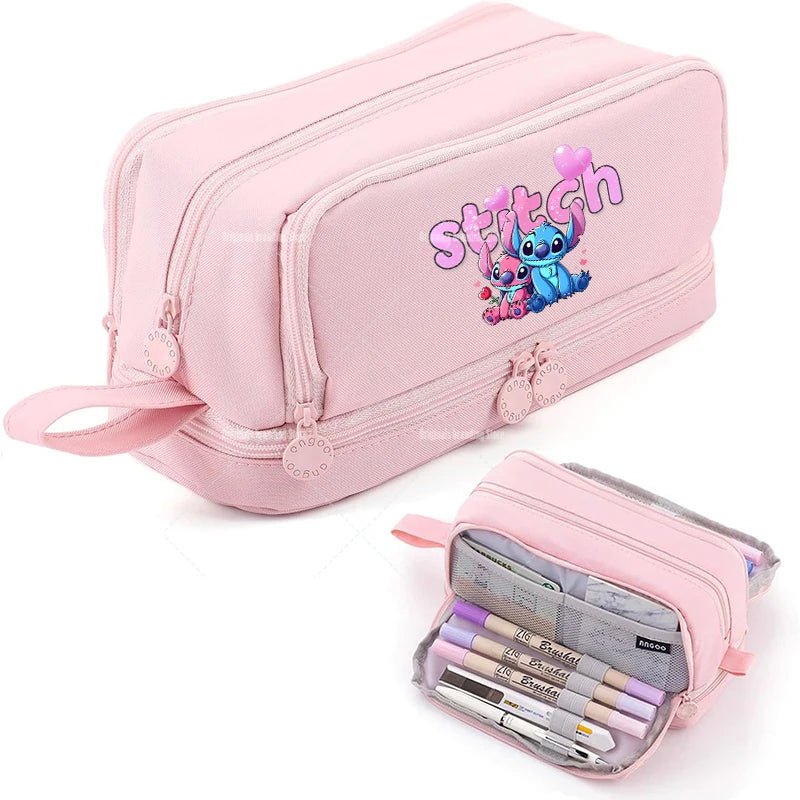 STITCH Large Capacity Stationery Case Durable Oxford Cloth Pencil
