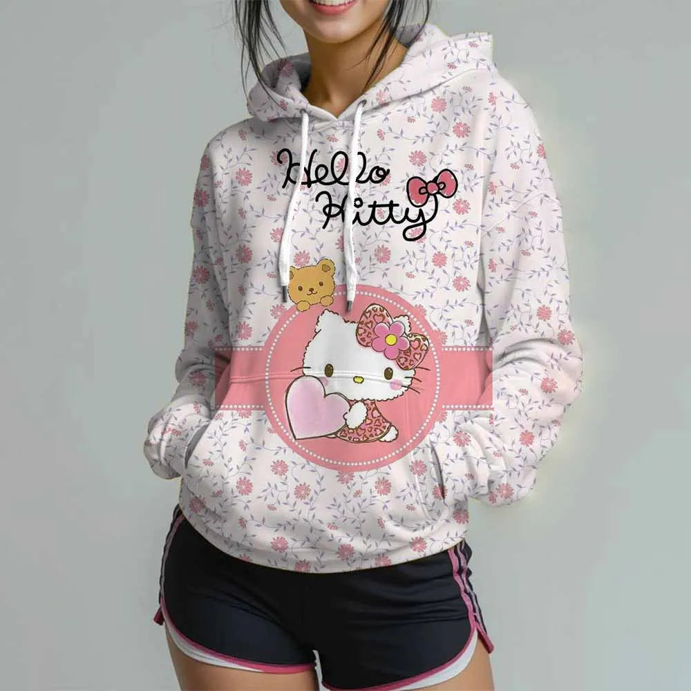 Sweat à Capuche Hello Kitty pour Femmes