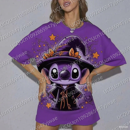 T-shirt Stitch Halloween Femme