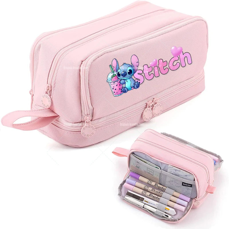 STITCH Large Capacity Stationery Case Durable Oxford Cloth Pencil