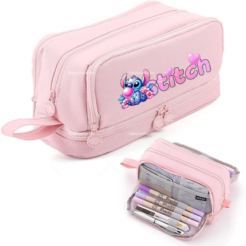 STITCH Large Capacity Stationery Case Durable Oxford Cloth Pencil
