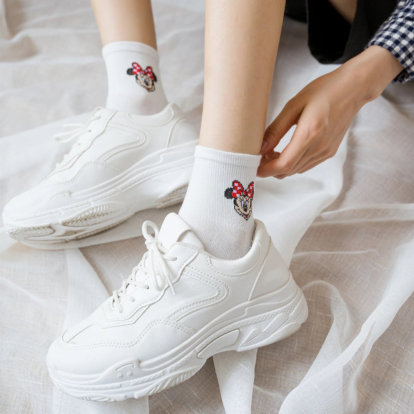 1 Pair Disney Women Socks Female Korean