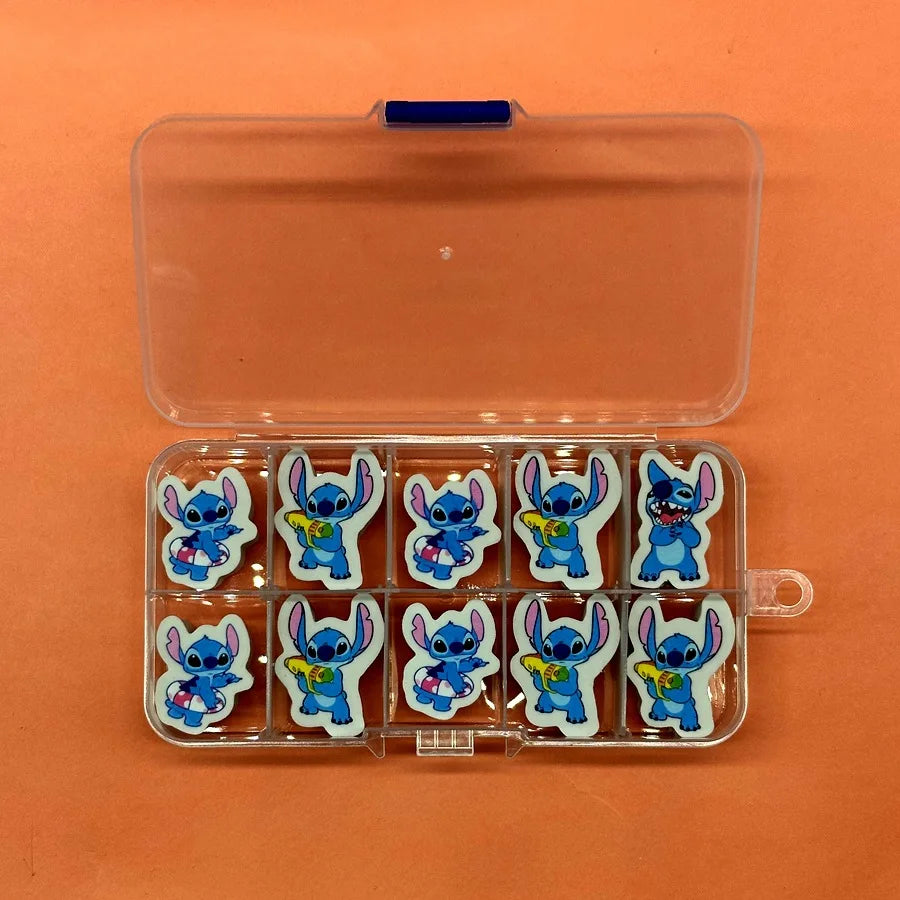 Lot de 10 Gommes Disney Stitch