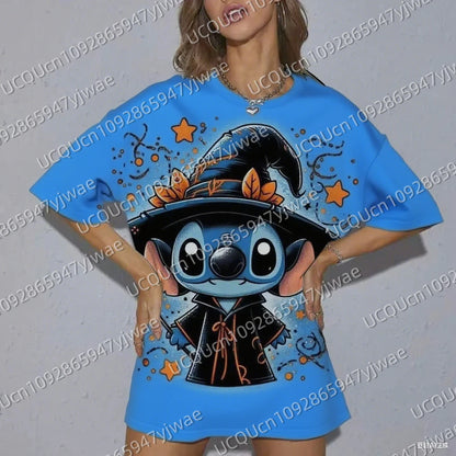 T-shirt Stitch Halloween Femme