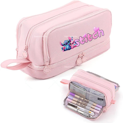 STITCH Large Capacity Stationery Case Durable Oxford Cloth Pencil