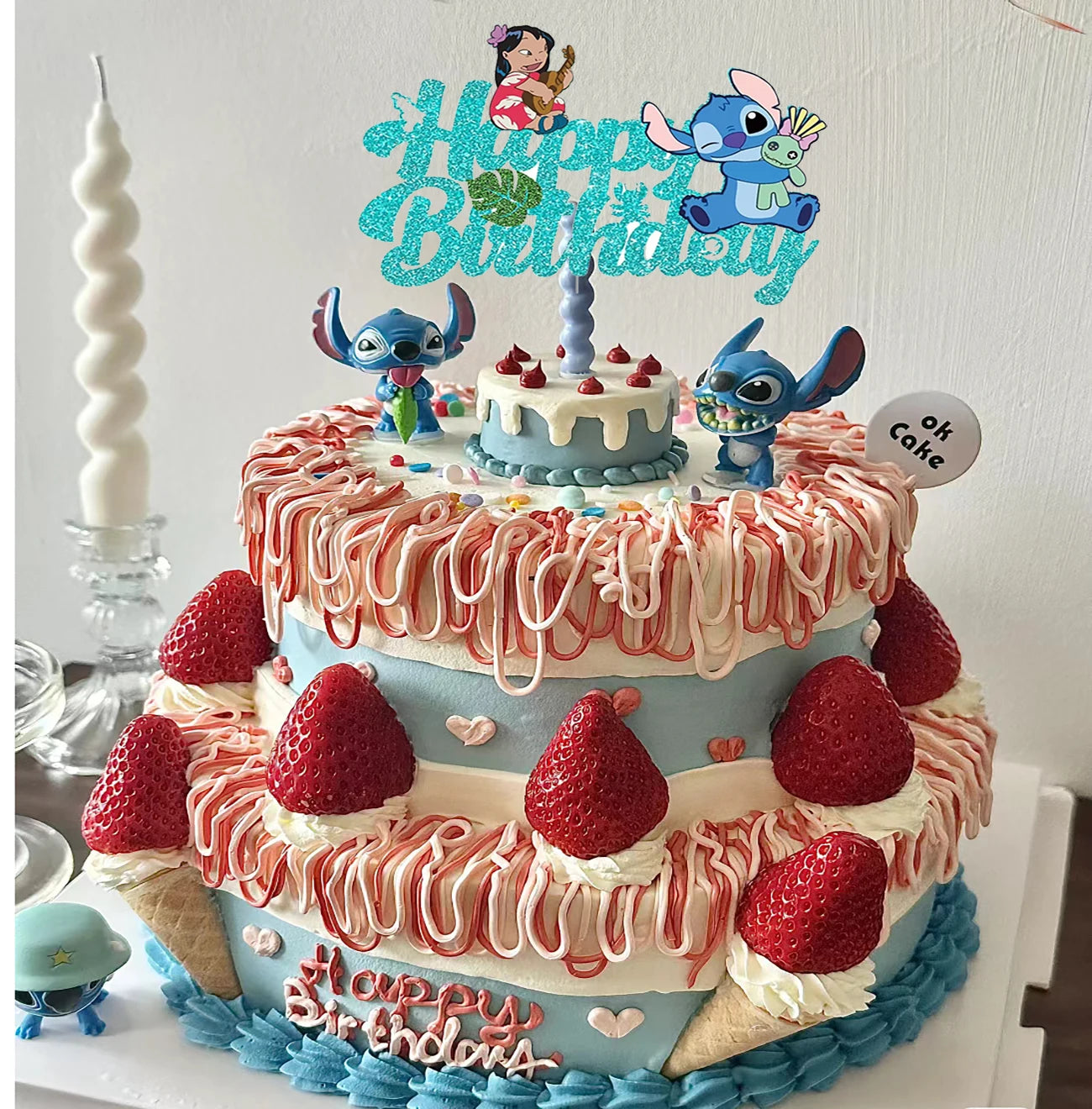 Décoration de Gâteau Disney Stitch – Anniversaire & Baby Shower