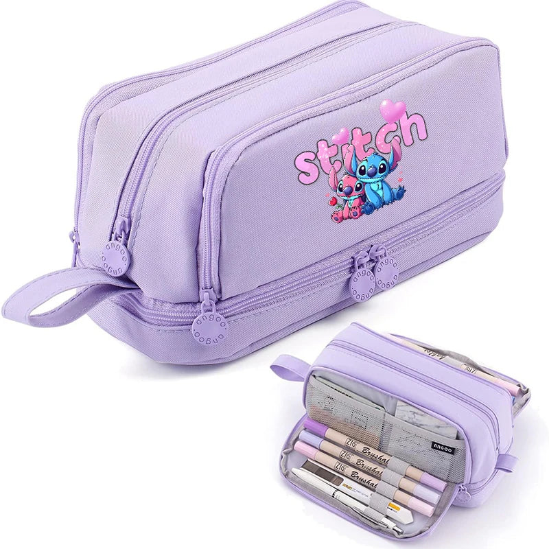 STITCH Large Capacity Stationery Case Durable Oxford Cloth Pencil