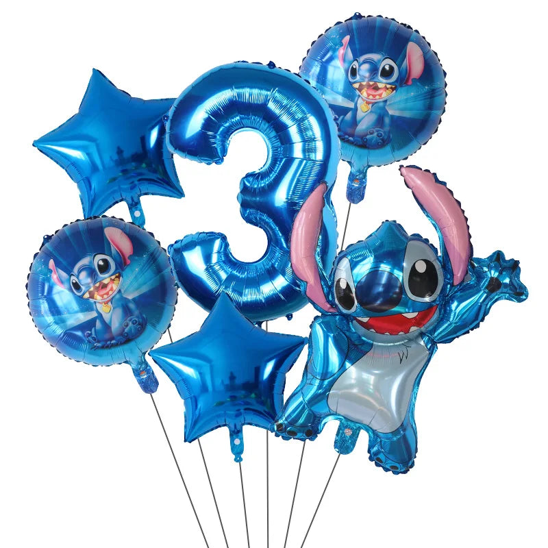 Ballons d'anniverssaire Disney Lilo & Stitch 6pcs