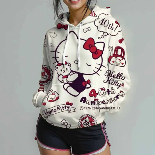Sweat à Capuche Hello Kitty pour Femmes